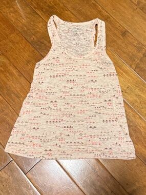 American Eagle Outfitters Western Style Tank Top with Pink and Brown Pattern